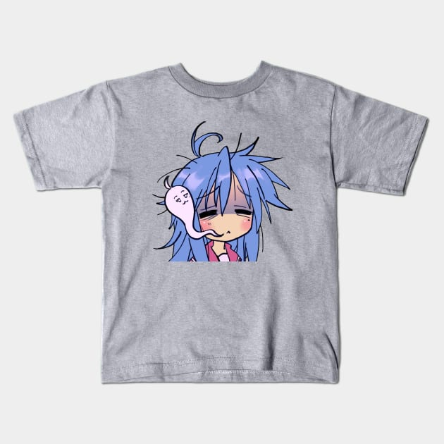 dead tired izumi konata / lucky star Kids T-Shirt by mudwizard